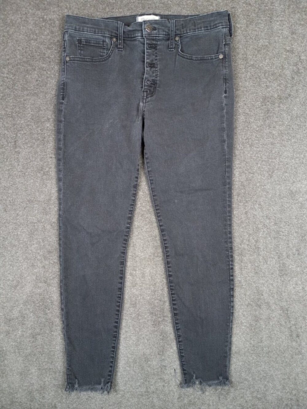 Madewell 9" High-Rise Skinny Jeans Women's Size 30 (31x27) Faded Gray Button Fly